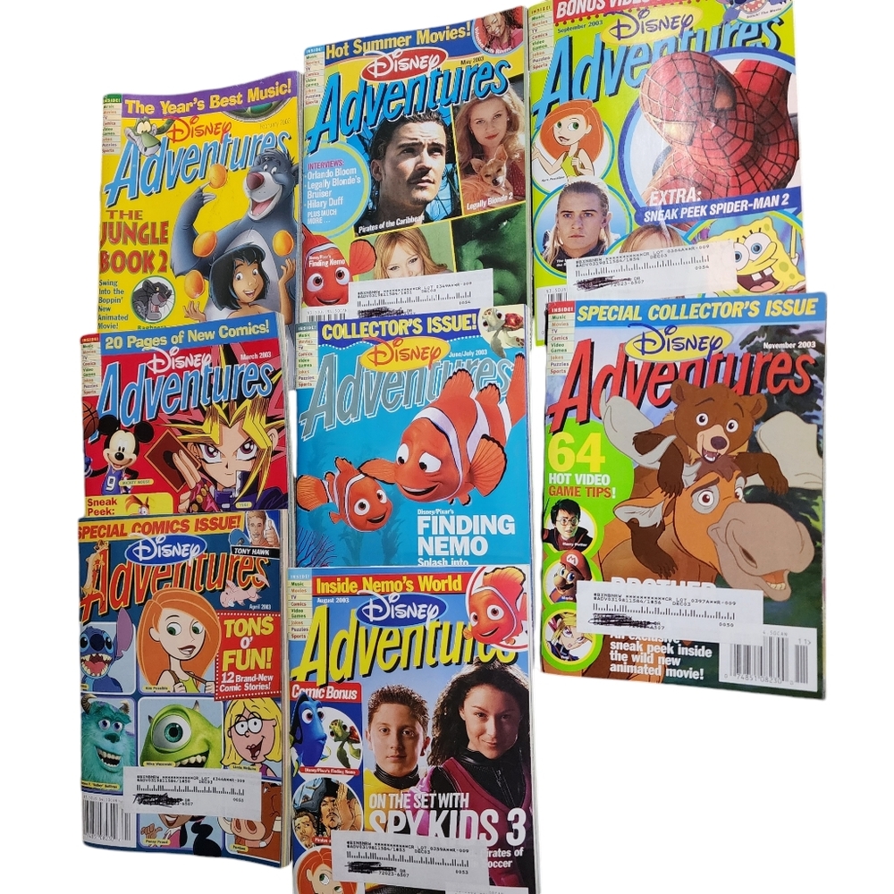 Vintage 2003 Disney Adventures Magazine Lot of 8
